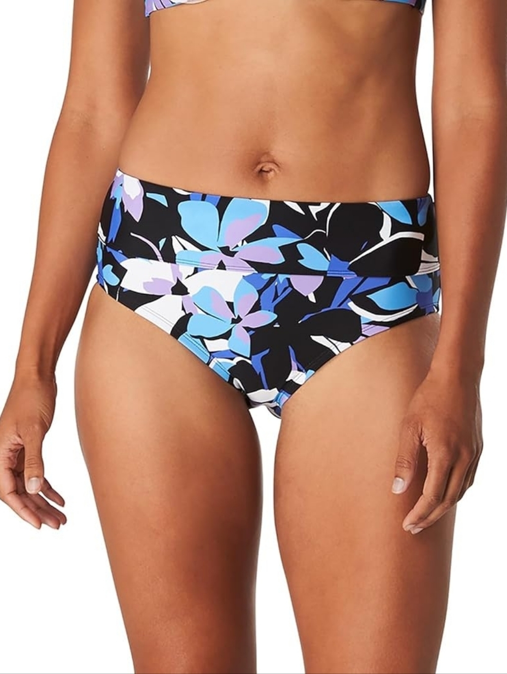 Speedo Women's High Waist Bikini Bottom Azure Blue